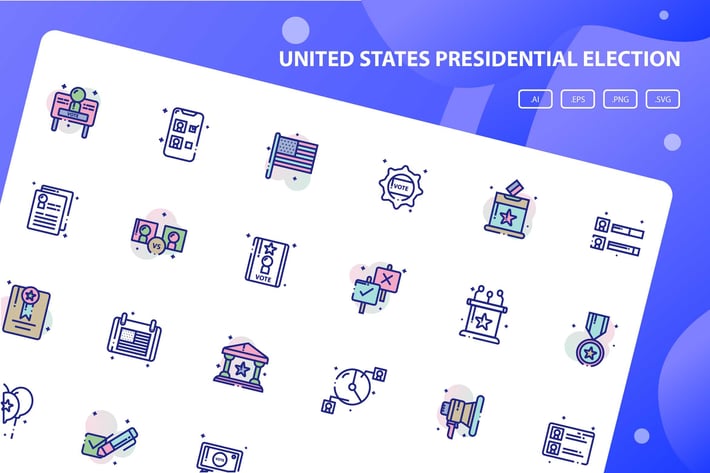 United States Presidential Election Icon Pack