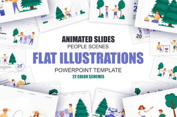 Recreation Flat Illustration Powerpoint Template