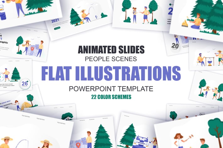 Recreation Flat Illustration Powerpoint Template