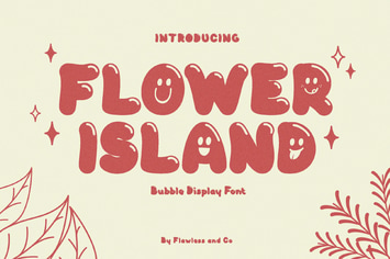 Flower Island - Bubble Display Font