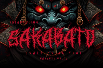 Sakabato Blackleter Metal Horror Font