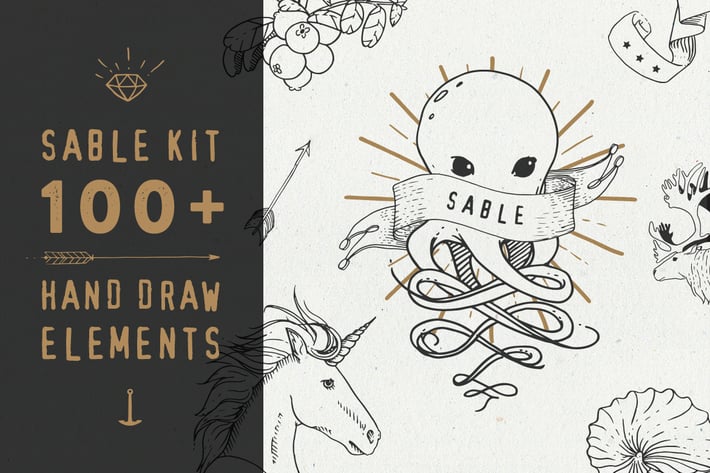Sable Kit - hand drawn collection