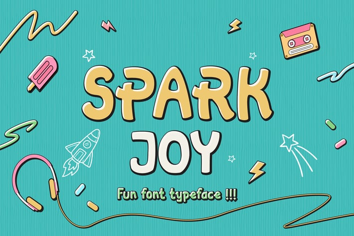 Spark Joy - Comic Display Font