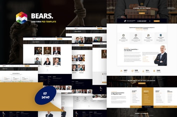 Bear's - Law Firm PSD Template