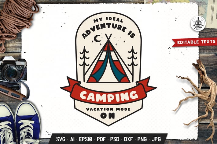 My Deal Adventure Badge Vector Retro Graphic Logo