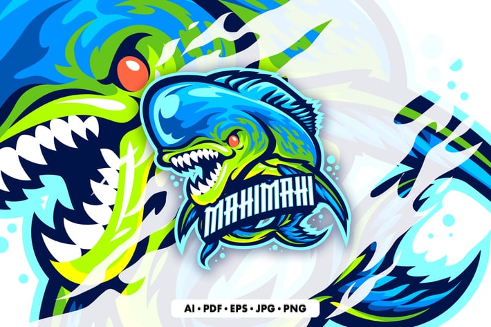 Mahi Mahi Mascot Logo Template