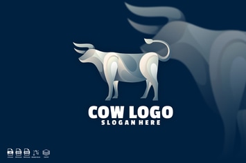 cow Gradient Colorful Logo