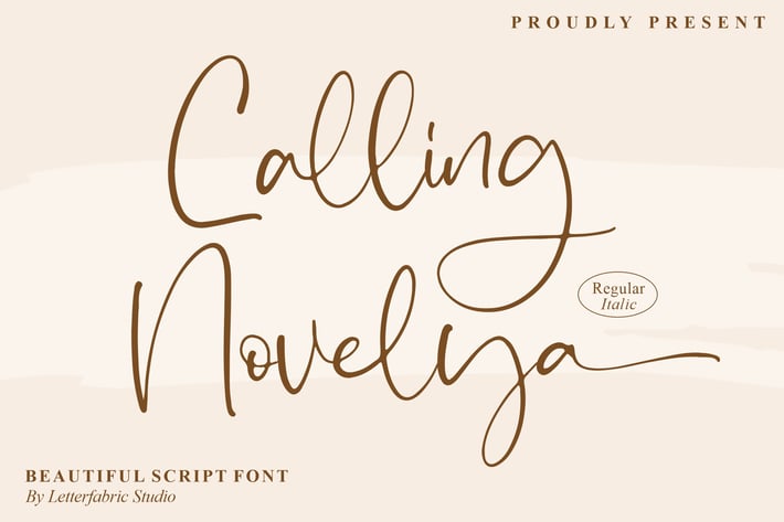 Calling Novelya Script Font