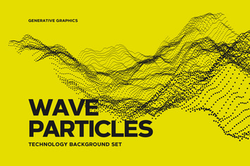 Digital Wave Particles Background Set