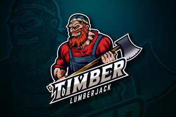 Lumberjack Sport And Esport Logo Vector Template