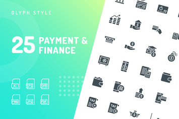 Payment & Finance Glyph Icons