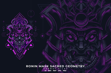 Ronin Mask Sacred Geometry