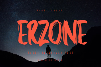 Erzone - Rough Handbrush Font