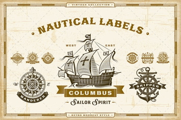 Vintage Nautical Labels Collection