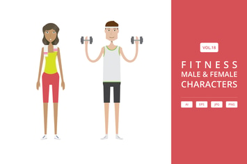 Fitness - Male & Female Characters Vol.18
