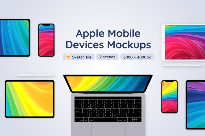 Apple Mobile Devices - 2 Sketch Mockups
