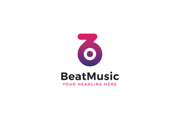 BeatMusic Logo B Letter Template
