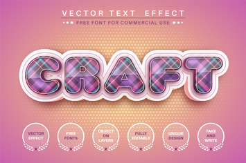 3D - editable text effect, font style
