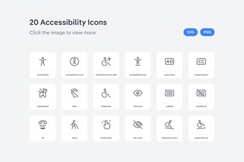 Accessibility icons — Line