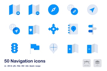 Navigation Accent Duo Tone Flat Icons