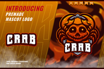 Skull Crab - Mascot Esport Logo Template