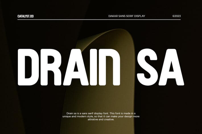 Drain Sa Sans Serif Display Font