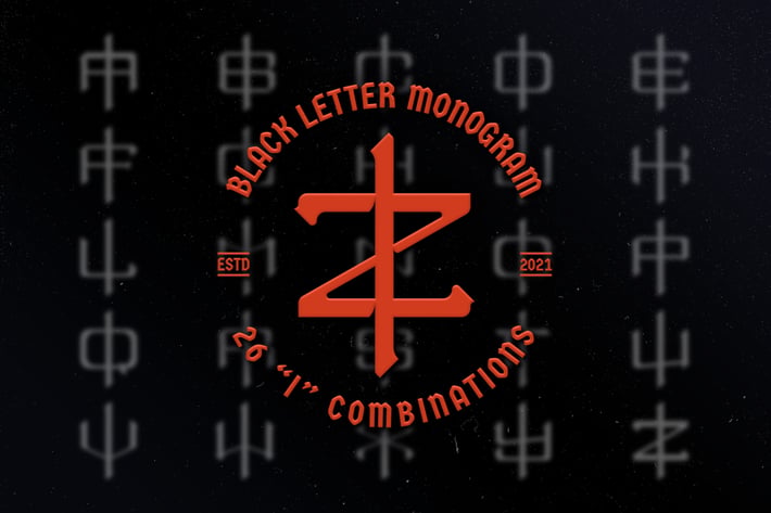 I Black Letter Monogram Logo Vol.3