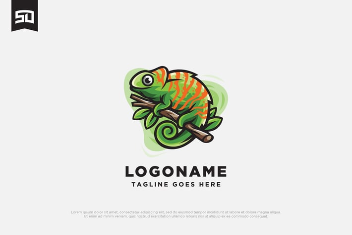 Nature Chameleon Logo Design