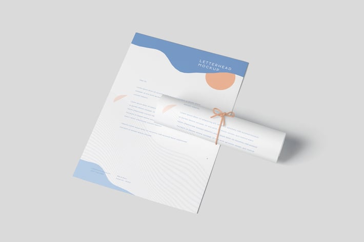 A4 Vertical Letterhead Mockups