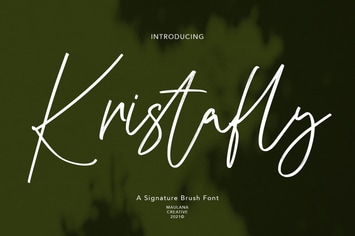 Kristafly Signature Brush Font
