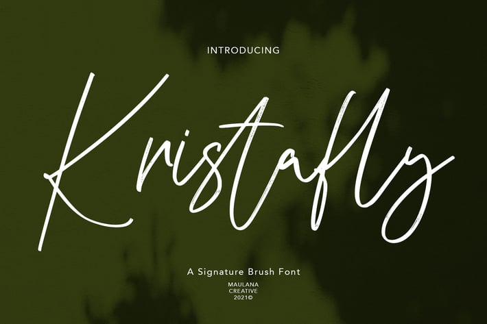 Kristafly Signature Brush Font