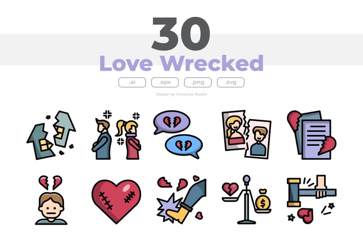 30 Love Wrecked Icons