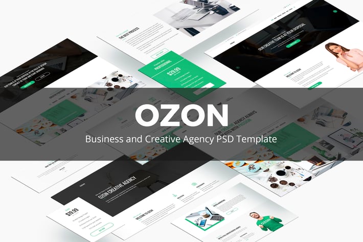 Ozon – Business and Creative Agency PSD Temaplate