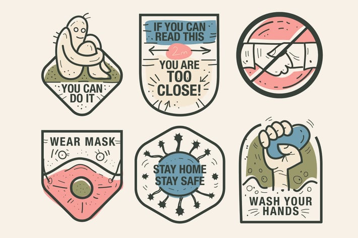 Socially Distanced Badges
