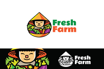 Fresh  Farm - Mascot Logo