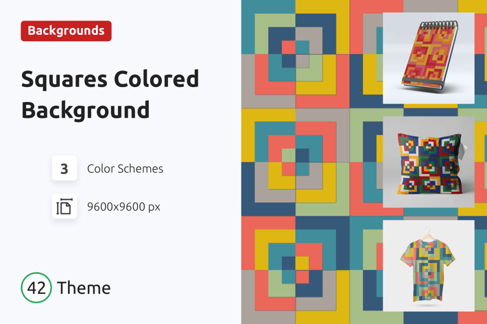 Background Square Colored Shapes