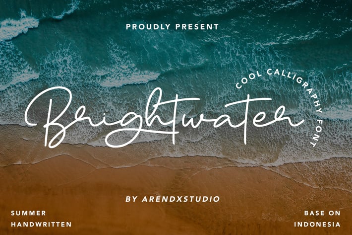 Brightwater - Cool Calligraphy Font