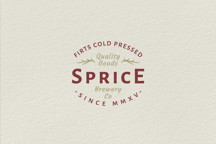 Vintage Badge Logo - Sprice Brewery