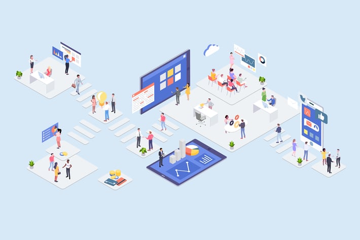 Startup Concept Isometric Illustration