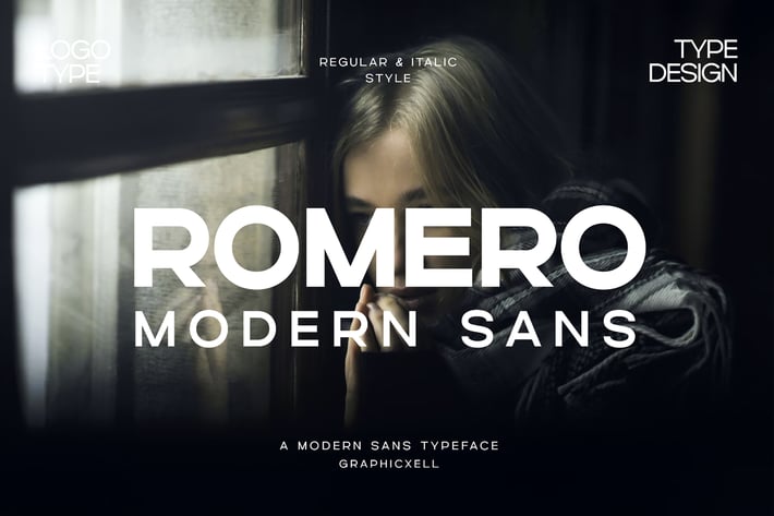 Romero Bold Sans Font Typeface