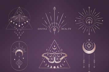Divine Beauty Pre-Made Designs. Esoteric, mystic.