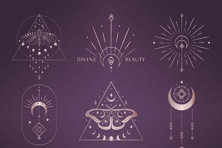 Divine Beauty Pre-Made Designs. Esoteric, mystic.