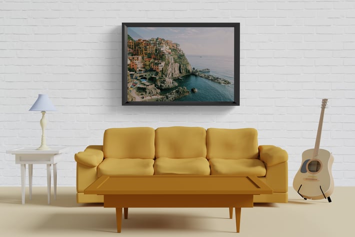 Realistic A3 Frame Mockup V2