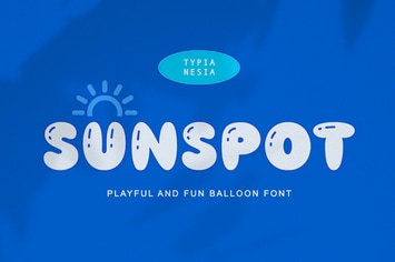 Sunspot - Funny Funky Cute Playful Balloon font