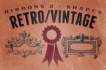 Retro/Vintage shapes - Ribbons 2