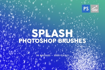 30 Splash Photoshop Stamp Brushes