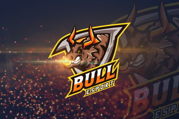 Bull - AI and PSD eSport Logo Template