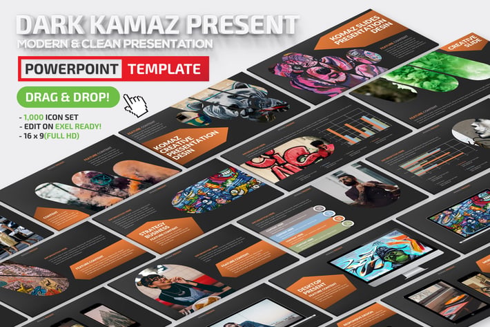 Dark Komaz Powerpoint Presentation