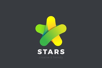 Star Logo design vector Friendly Media style