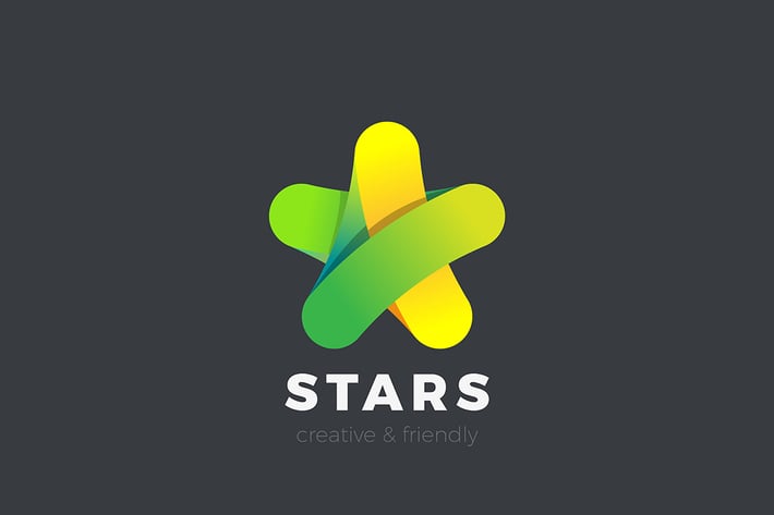 Star Logo design vector Friendly Media style